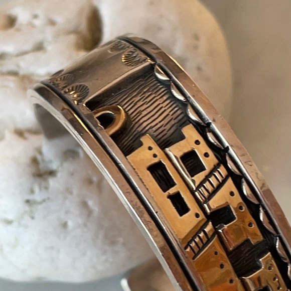 Vintage 14K Gold & Sterling Storyteller Bracelet - Picture 7 of 14